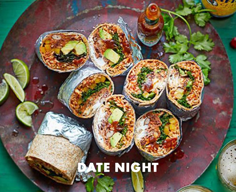 Date night: Burritos and beer
