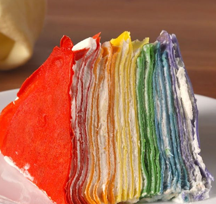 ðŸŒˆ Rainbow CrÃªpes Cake ðŸŒˆ